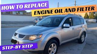 How to replace the Engine Oil, Oil Filter and Air Filter on Mitsubishi Outlander 2.4i