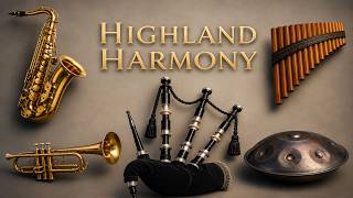 🔴 LIVE Highland Harmony 🏴 Relaxing Scottish Bagpipe, Saxophone, Trumpet, Pan Flute & Handpan