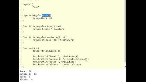 métodos en struct  | golang tutorial en español