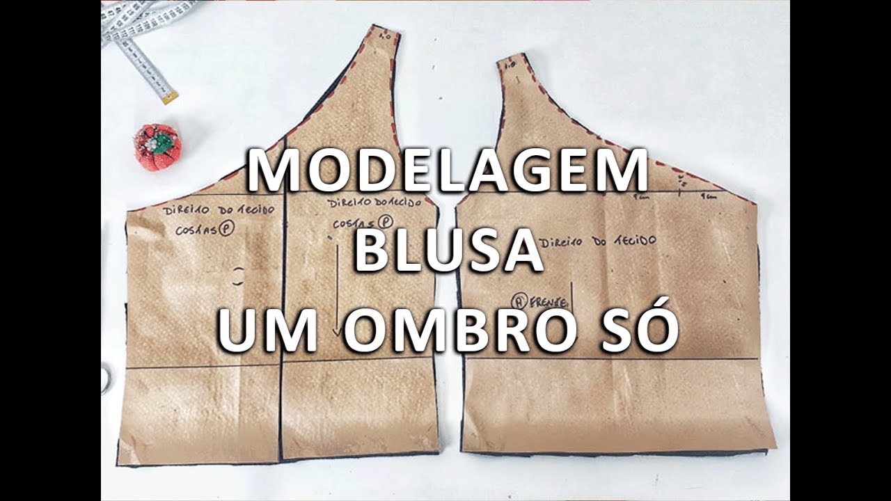 MOLDE BLUSA UM OMBRO SÓ - EM 10 MINUTOS!