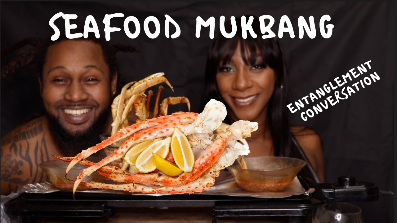 Seafood Boil Mukbang Snow Crabs Shrimp Scallop Entanglement