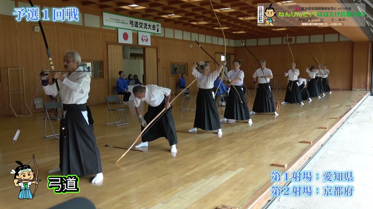 ねんりんピックはばたけ鳥取2024 弓道 交流大会 競技：愛知県 京都府