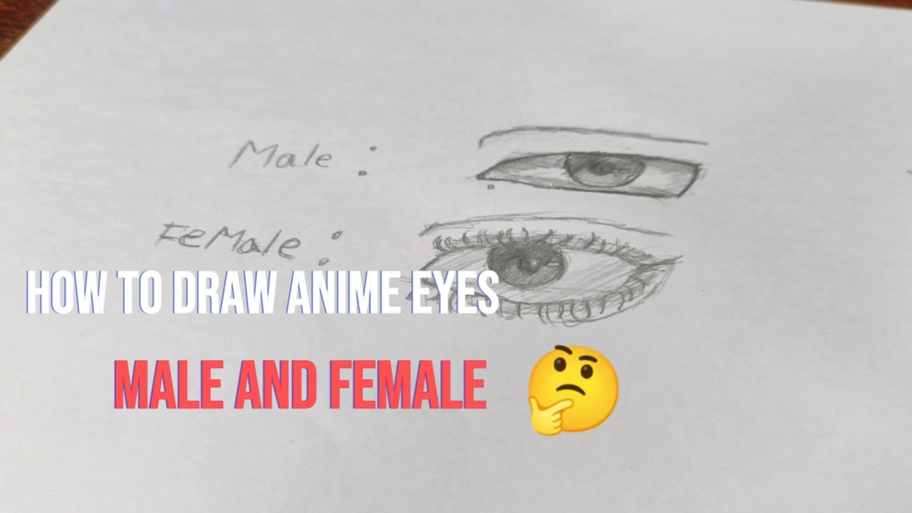 How to draw anime eyes like a pro | drawing male and female eyes
