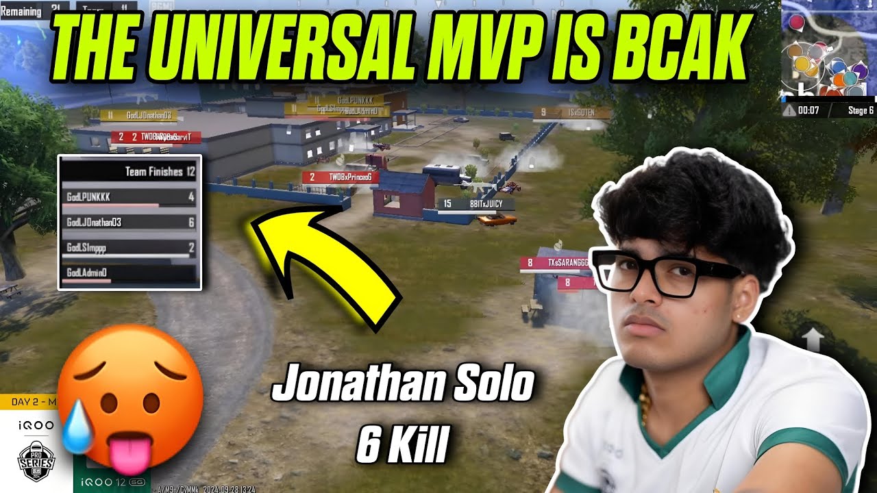 Solo 6 Kill By Jonathan 🔥 GodL 14 kill Chicken Dinner 💀 BMPS Lan Final ...