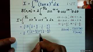 Integral of tangent raised to an imaginary number?