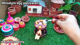 Miniature egg paniyaram /egg pakoda/real mini cooking #miniature