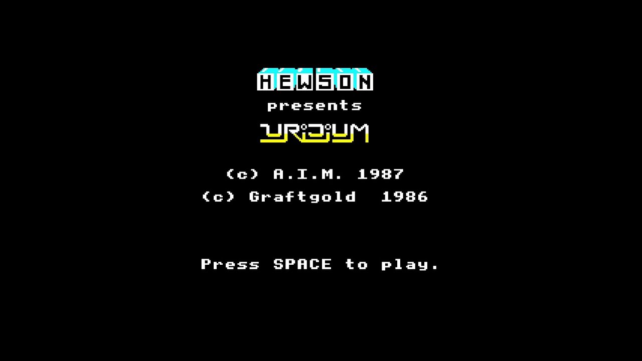 Uridium (BBC Micro) – Écran-titre – 1080p