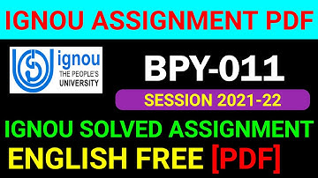 BPY-011 Solved Assignment 2021-22 in English, BPY 11 Solved Assignment 2022, BPY 11 Assignment