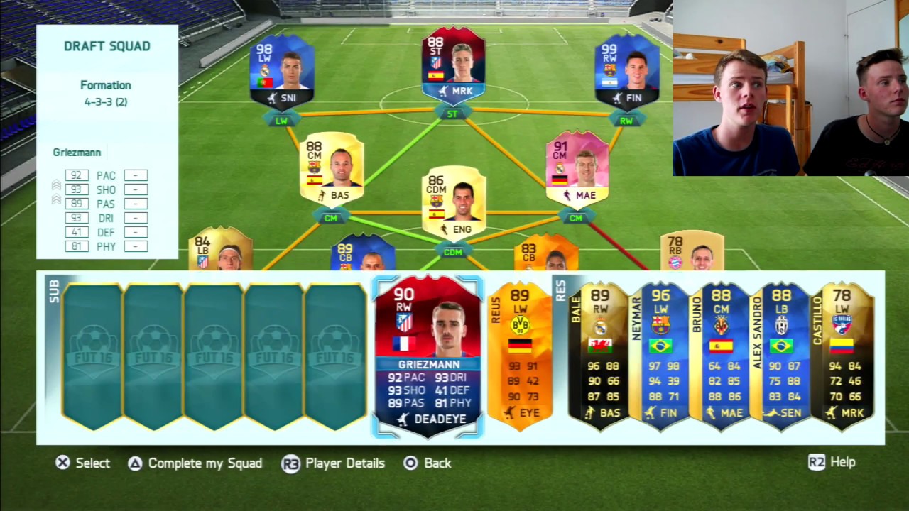 AMAZING 190 RATED FUT DRAFT SQUAD FT TOTY MESSI & CR7!! Fifa 16 ULTIMATE TEAM!