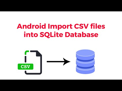 Android Import CSV files into SQLite Database