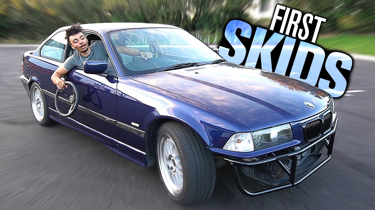 First Skids in my BMW E36 Drift Build! YouTube