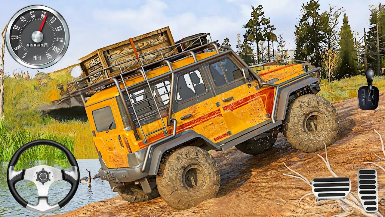 Offroad Jeep Driving Games 3D - Offroad SUV Prado Stunts Simulator - Android GamePlay