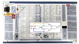 Connecting XOR gate using NAND gates only on the Trainer Board