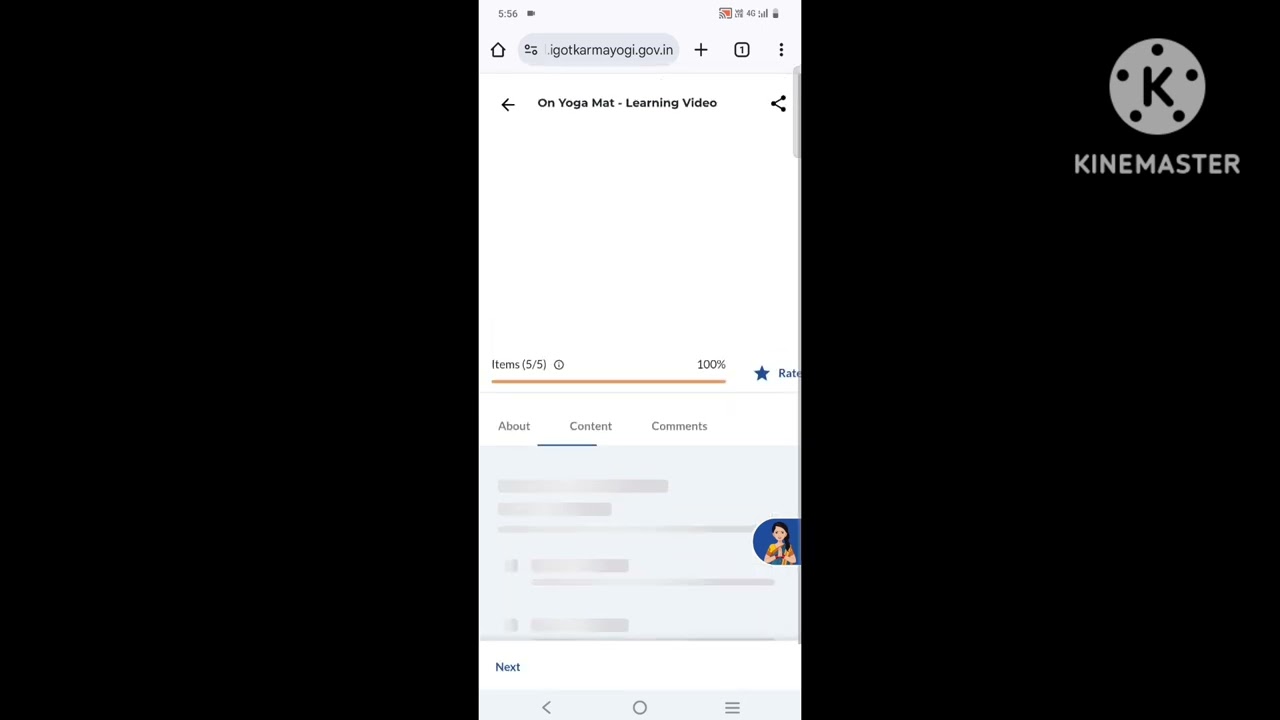 yoga break at workspace 