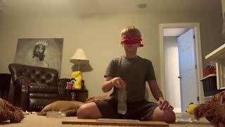 The world record for most blindfolded bottle flips in a row 115 !!!!!!!!!?????!!!!??!!