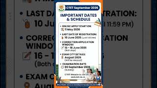 CTET September 2026 | CTET Exam Date | CTET Online Apply | CTET Last Date | Because Bihari