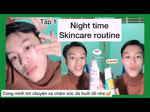 #1 Night skincare routine | các sản phẩm chăm sóc da buổi tối của mình 