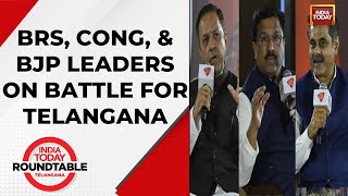 Top Leaders Of BRS, Congress, & BJP Discuss Their Parties' Chances In Telangana Elections