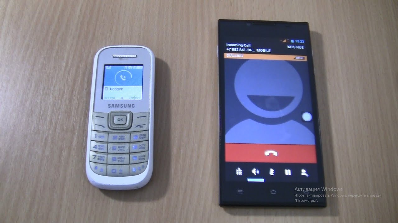 Incoming call & Outgoing call at the Same time Samsung 1200m+Doogee Turbo DG2014