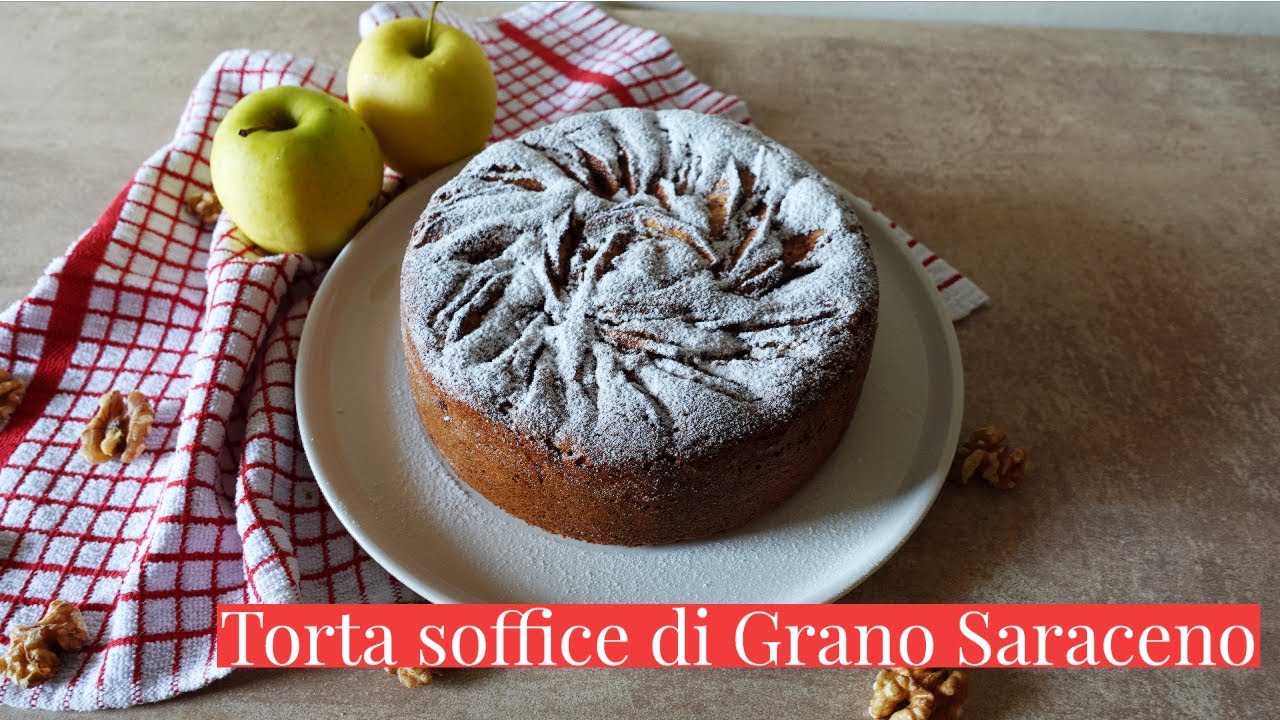 TORTA SOFFICE DI GRANO SARACENO ALLE MELE-Senza Glutine e Lattosio-Cucina dei Senza