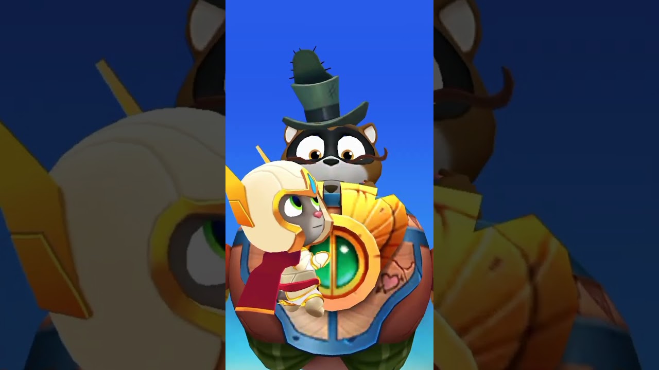 Talking Tom Hero Dash Platinum Tom Defeat The Boss Rakoon In One Run Funny Race Android iOS GamePlay