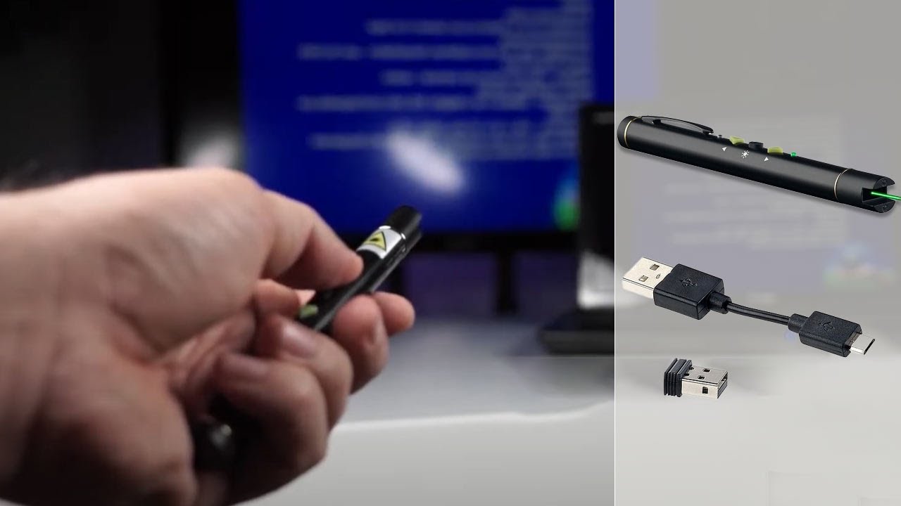 POINTEUR LASER VERT et TELECOMMANDE powerpoint présentation diaporama - [PEARLTV.FR]