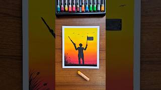 🇮🇳 26 January Republic Day Drawing | Oil Pastel Art  #art #republicday #shorts #shortsfeed