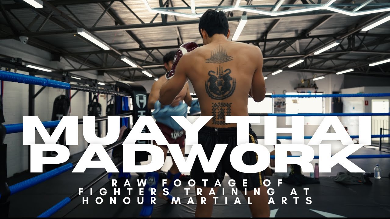 Raw Muay Thai Fighter Pad Work at Honour Martial Arts - Melbourne