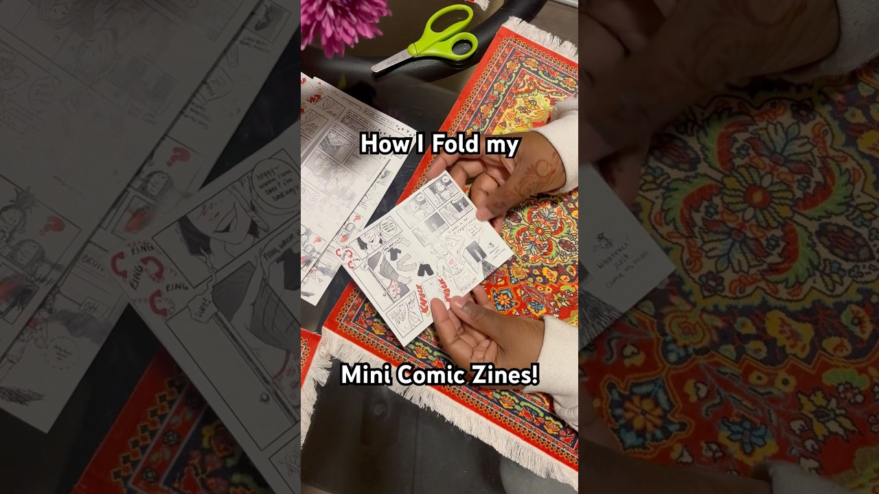 little comic zine folding ASMR! 