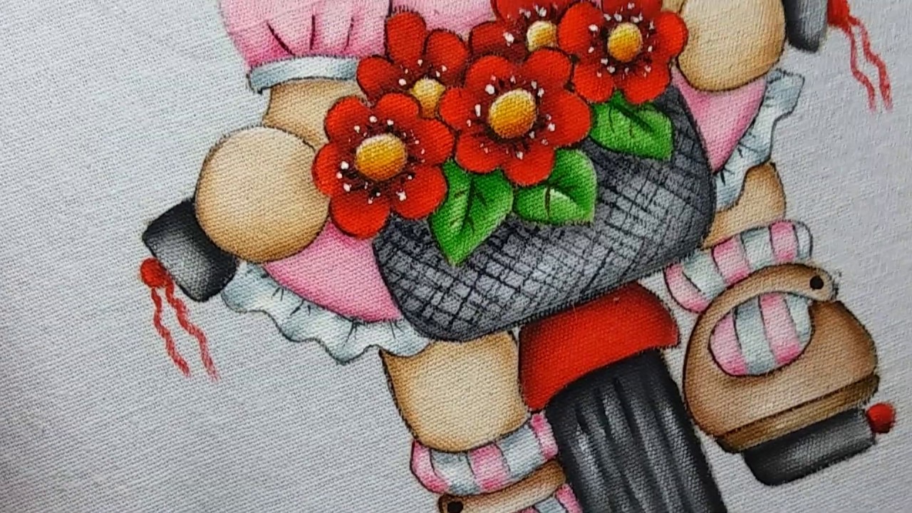 Abelhinha  - Parte 3 final - Pintura em tecido