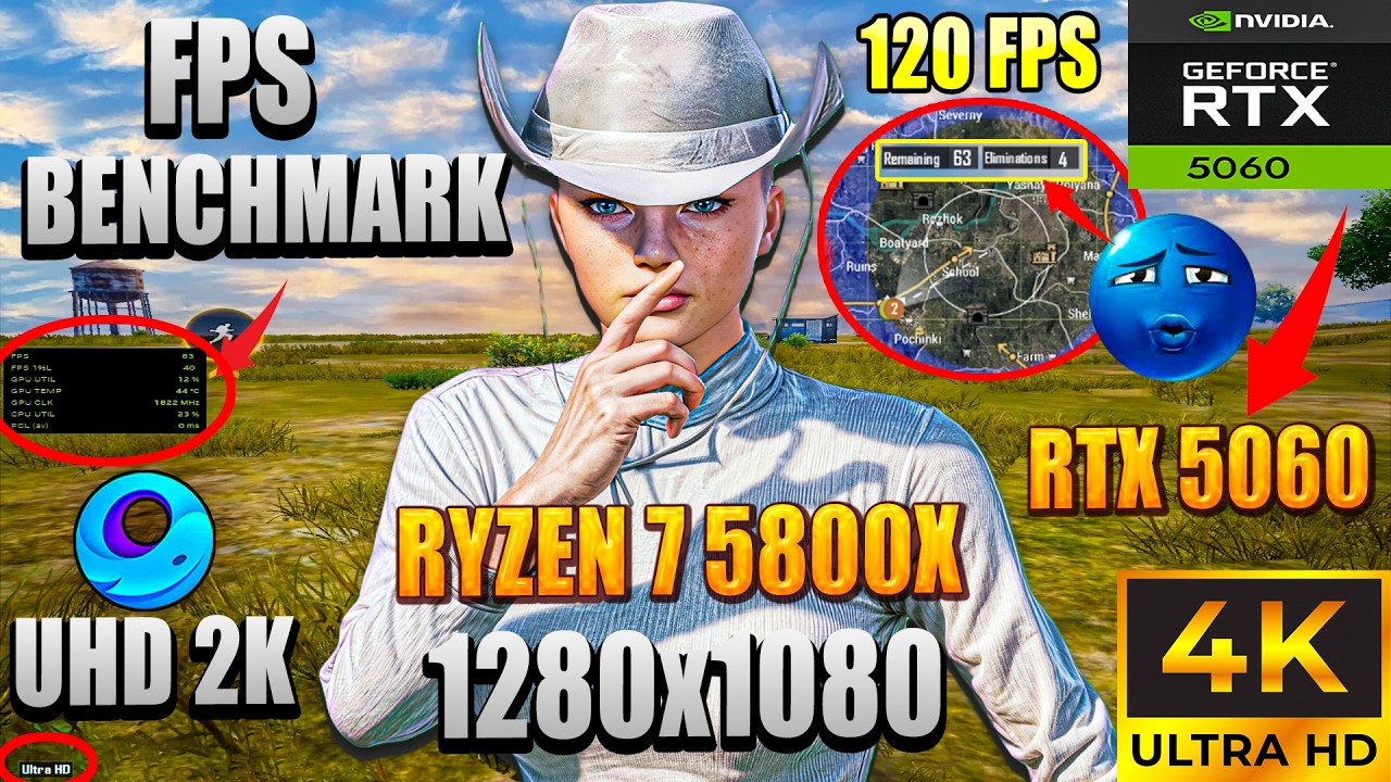 ULTRA HDR 120FPS 2K PUBG MOBILE EMULATOR TEST | RTX 5060 + RYZEN 7 5800X GAMEPLAY | GAMELOOP 64BIT
