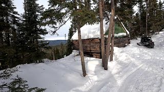 Traveling new rabbit trap line & Lunch at the Camp.