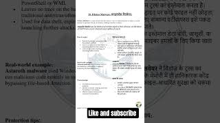 Types of Malware | Fileless Malware | #virus #computer #malware #gs #gk #exam #notes #imp #shorts