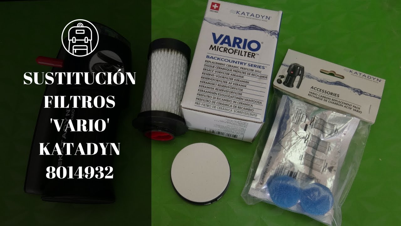 Filtro De Agua KATADYN Vario - 3 Etapas (cerámica, Carbón, Fibra), Hasta 2L/min, Para Senderismo Y Emergencias