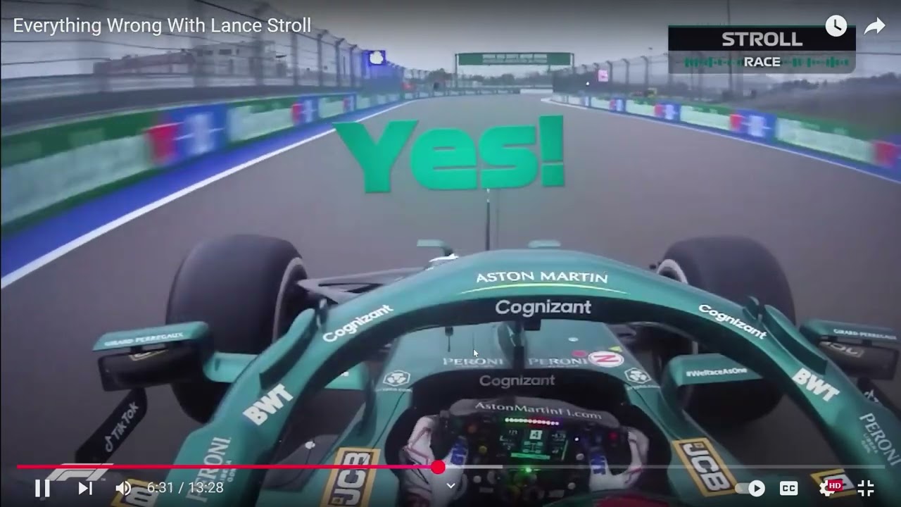 Funny lance stroll 2021 crash from @RicksF1Addiction