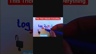 logarithm trick #maths #mathstricks #mathematics #mathtutorials ##mathvideos #mathviralvideo