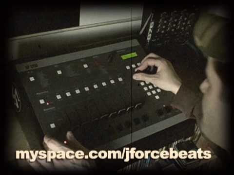 J.FORCE bangin' a beat on the classic EMU SP 1200 sampler
