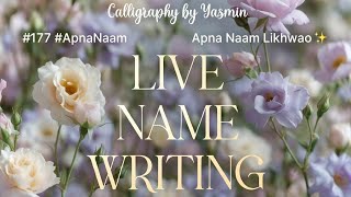 #177 Real Time Soft Calligraphy Live ✨ Apna Naam Design Session #SoftNameArt #ApnaNaamLive #Viral screenshot 2