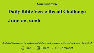 Daily Bible Verse Recall Challenge Jun 02 2026