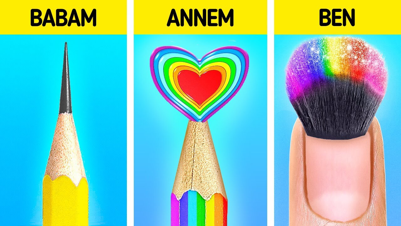 HARİKA SANAT İPUÇLARI & OKUL İÇİN KENDİN YAP FİKİRLERİ || 123 GO! Gold Harika Çizim Tüyoları