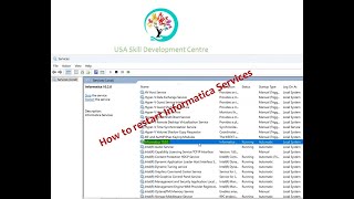 How to start or restart Informatica services Profile