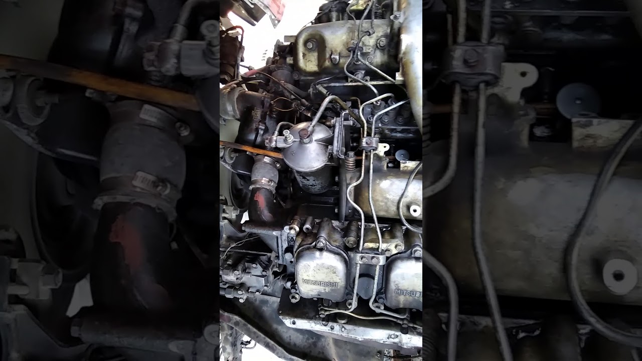 Test running engine Fuso built up V8