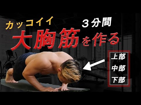 【3分】初心者が絶対にやるべき！「大胸筋」を大きくするトレーニング！