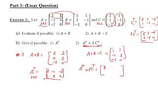 Worksheet 5.1 Matrices MATH2 IAU