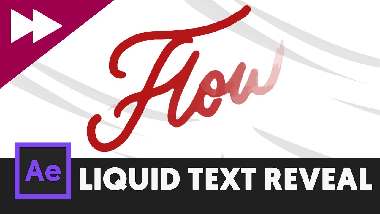 S008 Smooth Liquid Text Animation (Text Write Out Speed Art) - YouTube