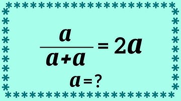 Morocco | Can you Solve this?? | Math Olympiad | find the value of a?? |