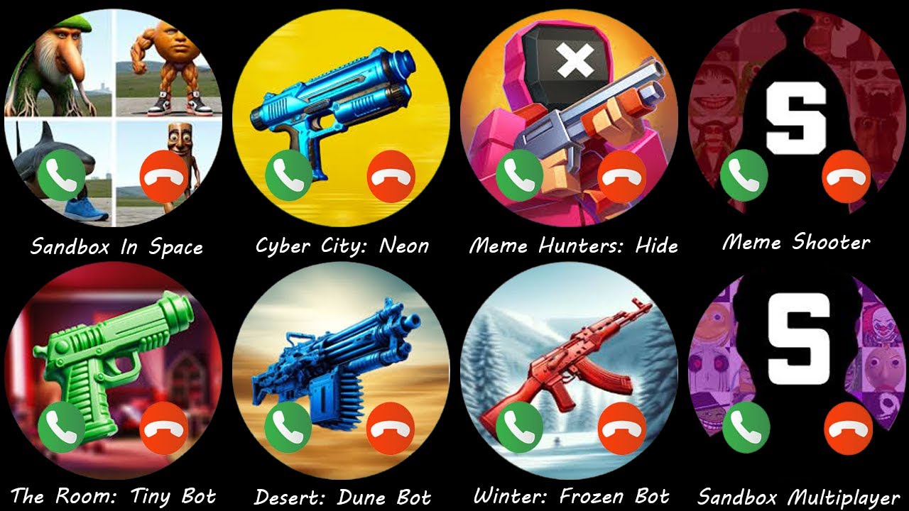 Sandbox Multiplayer,Winter: Frozen Bot ,Sandbox In Space,Cyber City: Neon,Meme Shooter,Desert: Dune
