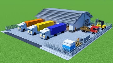 Minecraft Tutorial: How To Make A Warehouse | Including Interior
