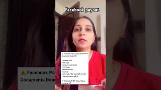 Facebook payout set up, important documents, 2026