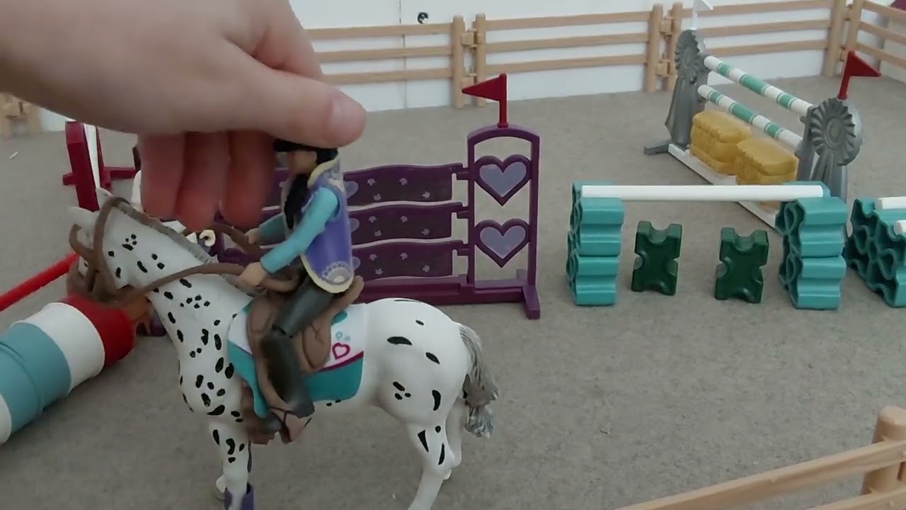 Cours de saut d'obstacle schleich avec  Béatrice 